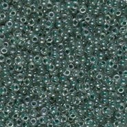 Miyuki rocailles Perlen 11/0 - Forest green lined crystal 11-217